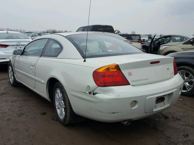 4C3AG52H71E055603 - 2001 CHRYSLER SEBRING LX WHITE photo 3