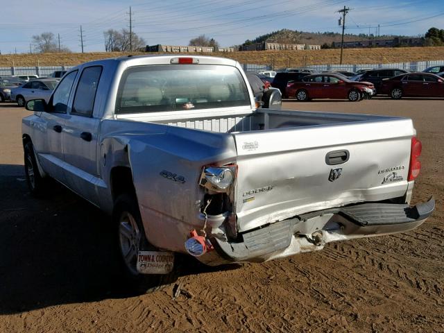 1D7RW3GP0BS506323 - 2011 DODGE DAKOTA SLT SILVER photo 3