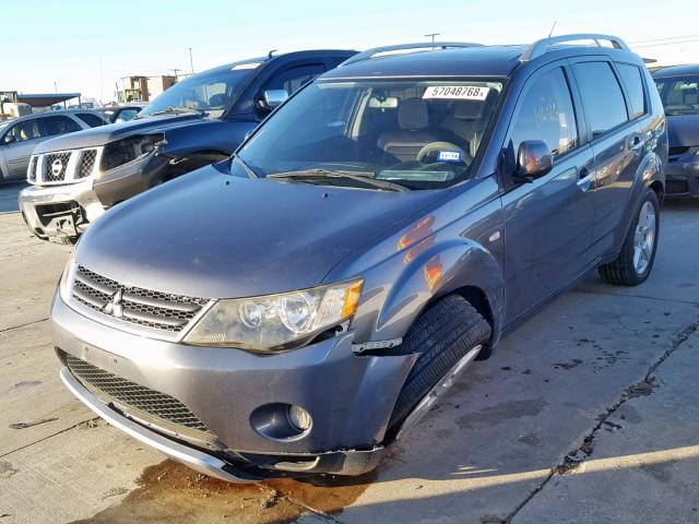 JA4MS41X47U011708 - 2007 MITSUBISHI OUTLANDER GRAY photo 2