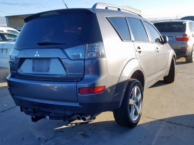 JA4MS41X47U011708 - 2007 MITSUBISHI OUTLANDER GRAY photo 4