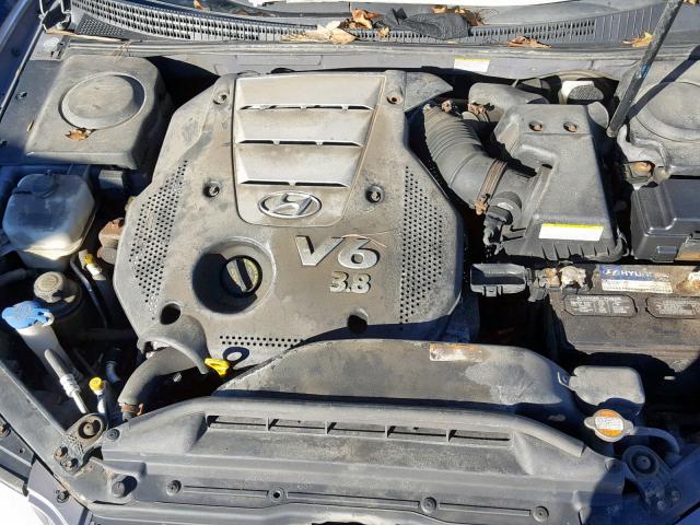 KMHFC46F77A242739 - 2007 HYUNDAI AZERA SE GRAY photo 7