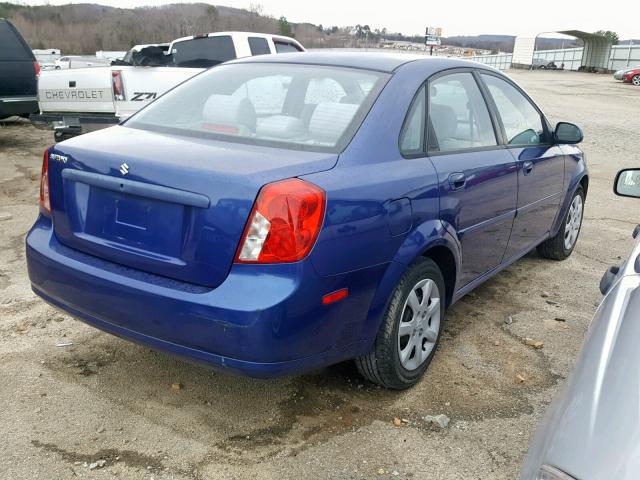 KL5JD52Z54K066285 - 2004 SUZUKI FORENZA S BLUE photo 4