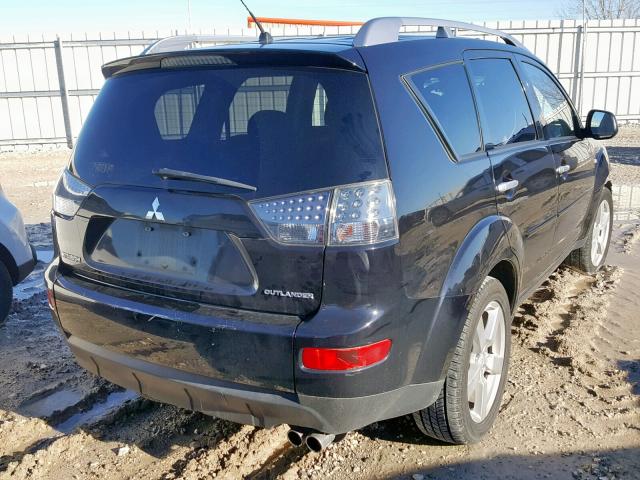 JA4MS41X37Z012884 - 2007 MITSUBISHI OUTLANDER BLACK photo 4