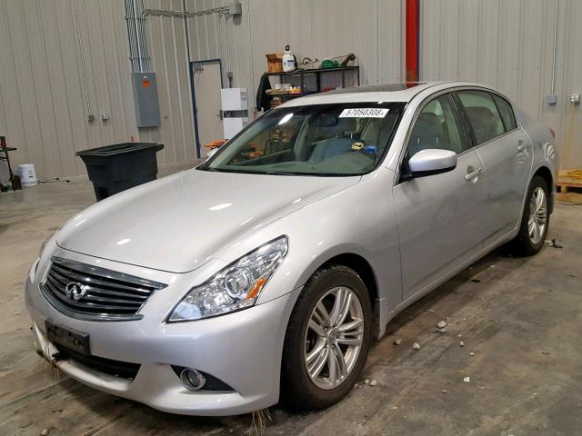 JN1CV6AR4BM355492 - 2011 INFINITI G37 SILVER photo 2