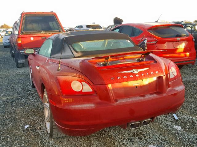 1C3AN65L75X027761 - 2005 CHRYSLER CROSSFIRE RED photo 3