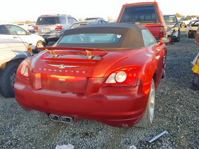 1C3AN65L75X027761 - 2005 CHRYSLER CROSSFIRE RED photo 4