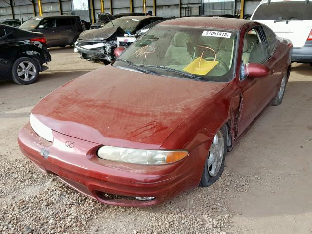 1G3NL12E5YC357762 - 2000 OLDSMOBILE ALERO GL MAROON photo 2