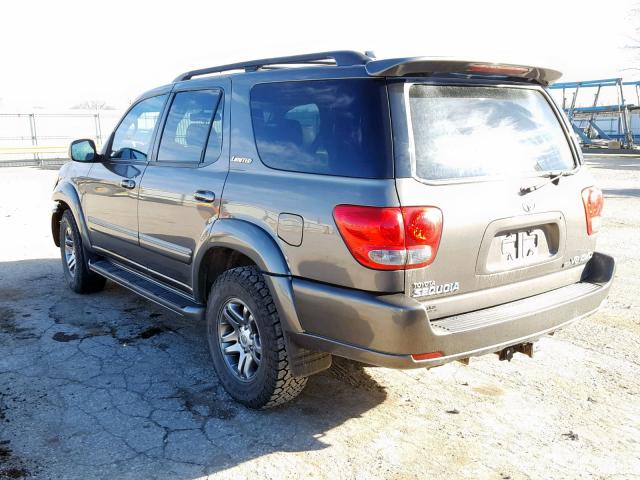 5TDBT48A67S292278 - 2007 TOYOTA SEQUOIA LI GRAY photo 3