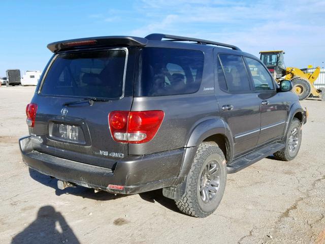 5TDBT48A67S292278 - 2007 TOYOTA SEQUOIA LI GRAY photo 4