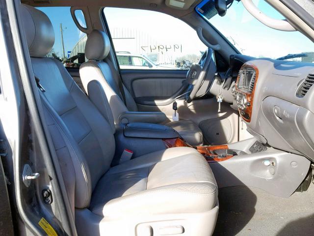 5TDBT48A67S292278 - 2007 TOYOTA SEQUOIA LI GRAY photo 5