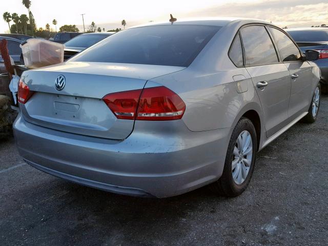 1VWAH7A3XDC059072 - 2013 VOLKSWAGEN PASSAT S SILVER photo 4