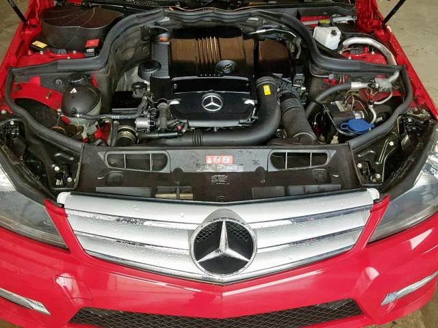 WDDGF4HB6DR256662 - 2013 MERCEDES-BENZ C 250 RED photo 7