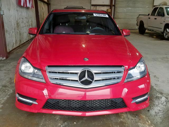 WDDGF4HB6DR256662 - 2013 MERCEDES-BENZ C 250 RED photo 9