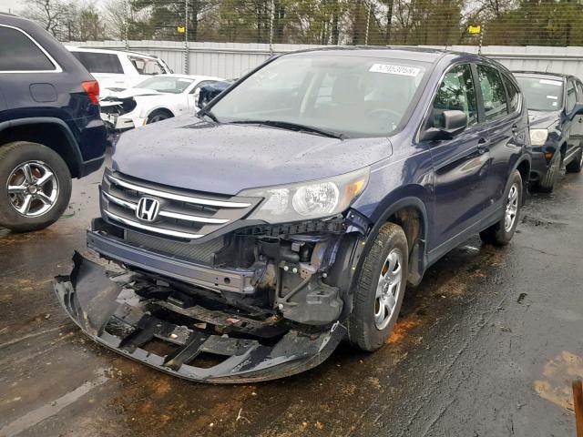 3CZRM3H38DG704714 - 2013 HONDA CR-V LX BLUE photo 2