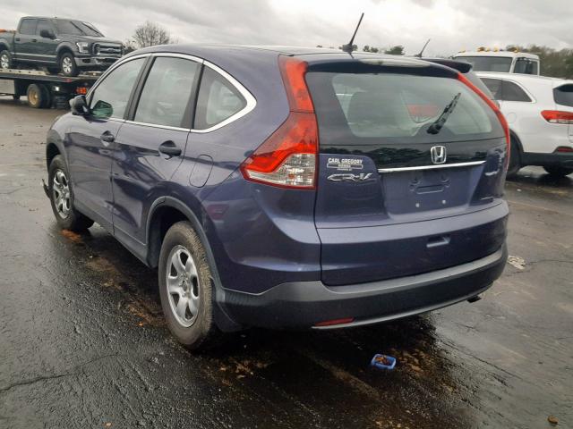 3CZRM3H38DG704714 - 2013 HONDA CR-V LX BLUE photo 3