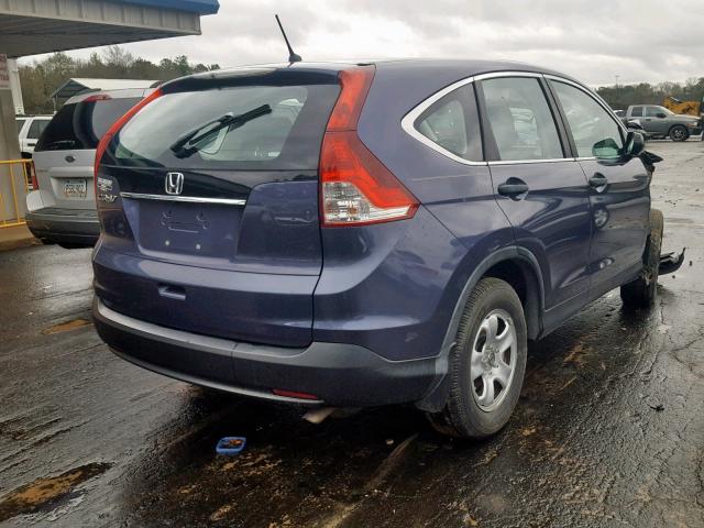 3CZRM3H38DG704714 - 2013 HONDA CR-V LX BLUE photo 4