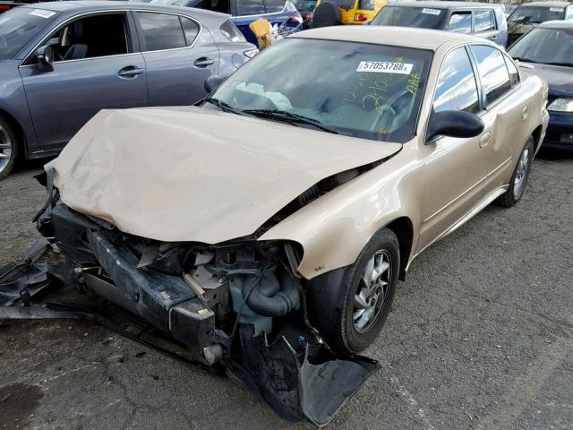 1G2NF52E93C330074 - 2003 PONTIAC GRAND AM S BEIGE photo 2