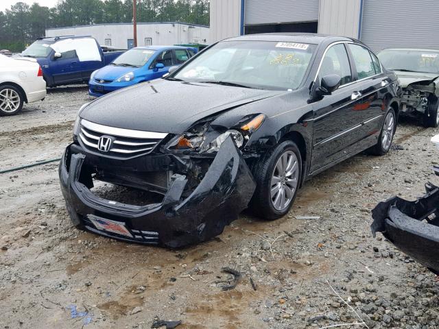 1HGCP3F87BA018713 - 2011 HONDA ACCORD EXL BLACK photo 2