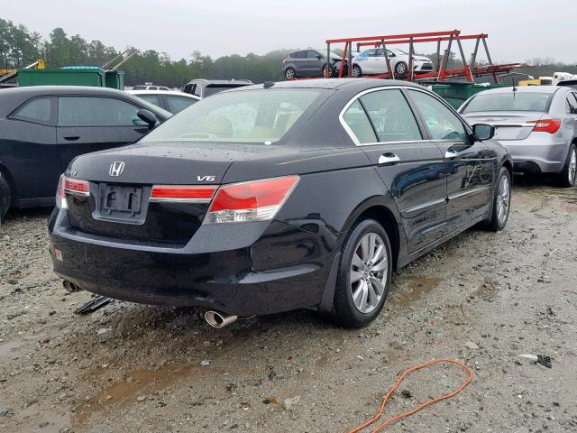 1HGCP3F87BA018713 - 2011 HONDA ACCORD EXL BLACK photo 4