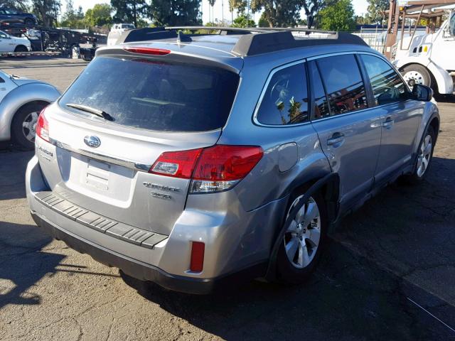 4S4BRDKC6B2378484 - 2011 SUBARU OUTBACK 3. SILVER photo 4