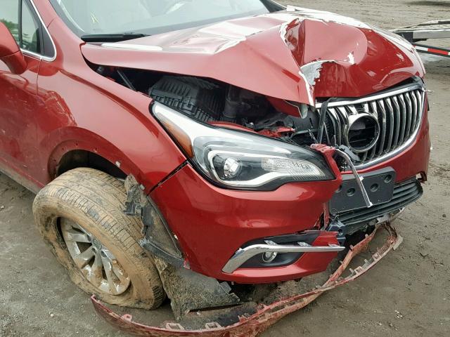 LRBFXDSA9HD067475 - 2017 BUICK ENVISION E RED photo 9