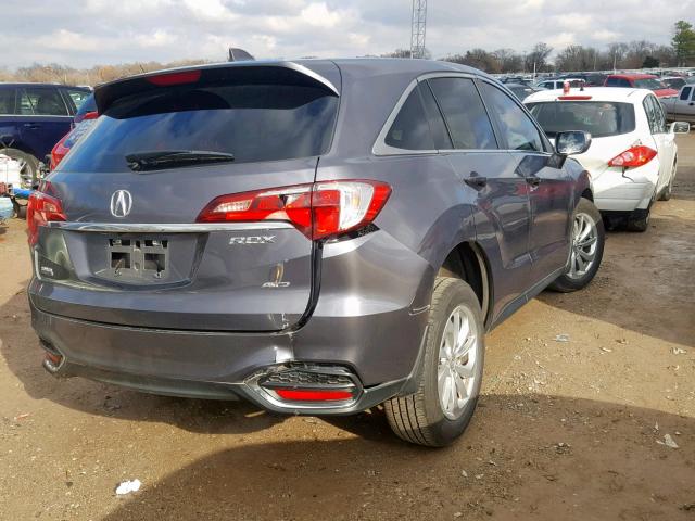 5J8TB4H50HL030237 - 2017 ACURA RDX TECHNO GRAY photo 4