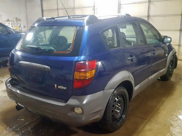 5Y2SL62863Z430590 - 2003 PONTIAC VIBE BLUE photo 4