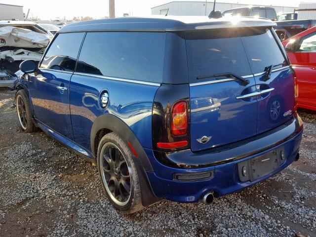 WMWMM33508TP89112 - 2008 MINI COOPER S C BLUE photo 3