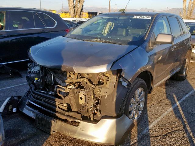 2FMDK3JC0ABB25792 - 2010 FORD EDGE SEL GRAY photo 2