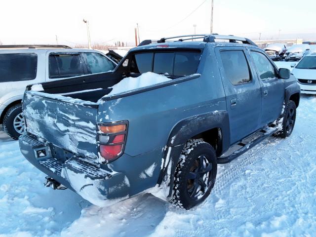 2HJYK16597H533391 - 2007 HONDA RIDGELINE BLUE photo 4