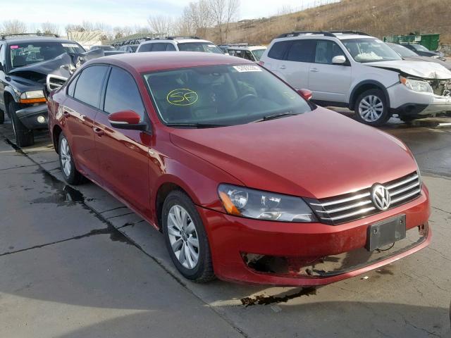 1VWAT7A3XFC012576 - 2015 VOLKSWAGEN PASSAT S RED photo 1