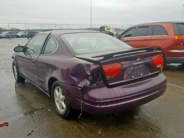 1G3NL12TXXC313799 - 1999 OLDSMOBILE ALERO GL PURPLE photo 3