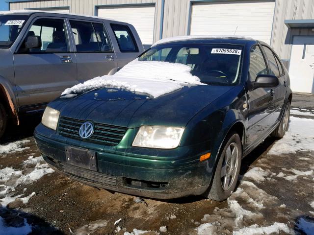 3VWSF29M9YM097410 - 2000 VOLKSWAGEN JETTA GLS GREEN photo 2