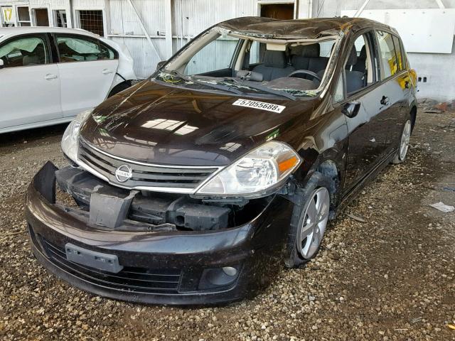 3N1BC1CP7BL496678 - 2011 NISSAN VERSA S BLACK photo 2