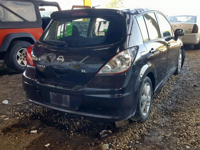 3N1BC1CP7BL496678 - 2011 NISSAN VERSA S BLACK photo 4