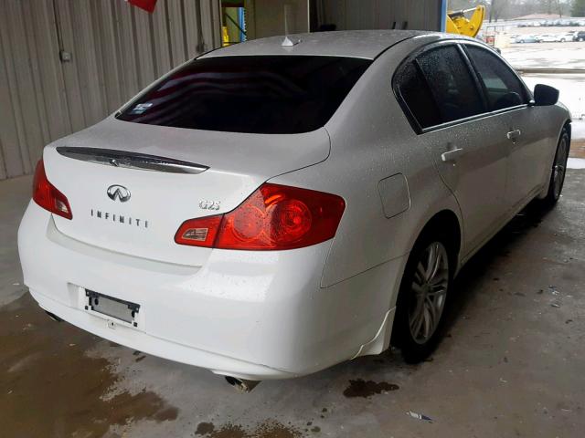 JN1DV6AP0CM810388 - 2012 INFINITI G25 BASE WHITE photo 4