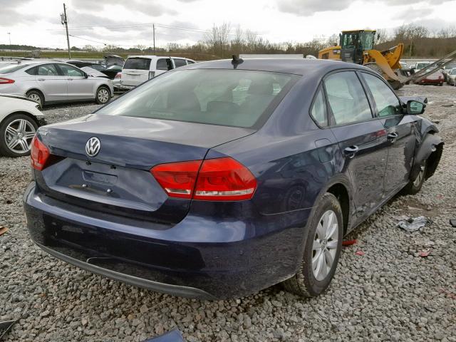 1VWAH7A35EC012243 - 2014 VOLKSWAGEN PASSAT S BLUE photo 4