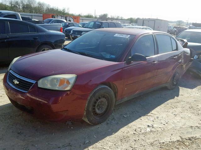 1G1ZS58F17F179270 - 2007 CHEVROLET MALIBU LS MAROON photo 2
