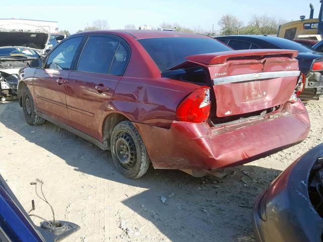 1G1ZS58F17F179270 - 2007 CHEVROLET MALIBU LS MAROON photo 3