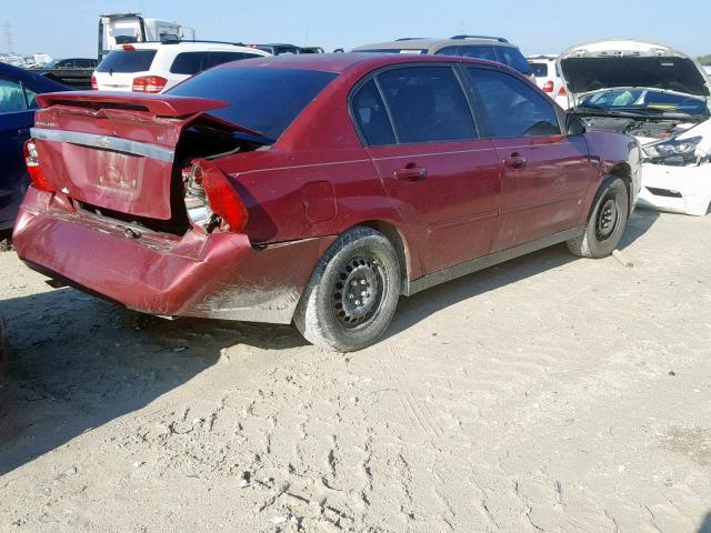 1G1ZS58F17F179270 - 2007 CHEVROLET MALIBU LS MAROON photo 4