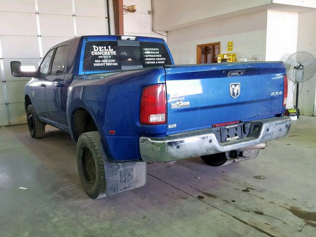 3C63RRLL8EG226438 - 2014 RAM 3500 SLT BLUE photo 3