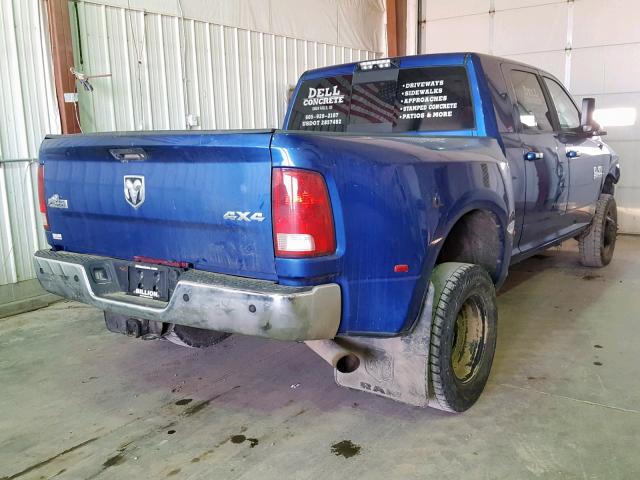 3C63RRLL8EG226438 - 2014 RAM 3500 SLT BLUE photo 4