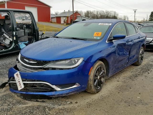 1C3CCCAB0FN680472 - 2015 CHRYSLER 200 LIMITE BLUE photo 2