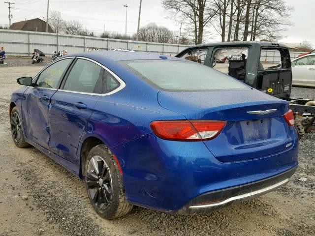 1C3CCCAB0FN680472 - 2015 CHRYSLER 200 LIMITE BLUE photo 3