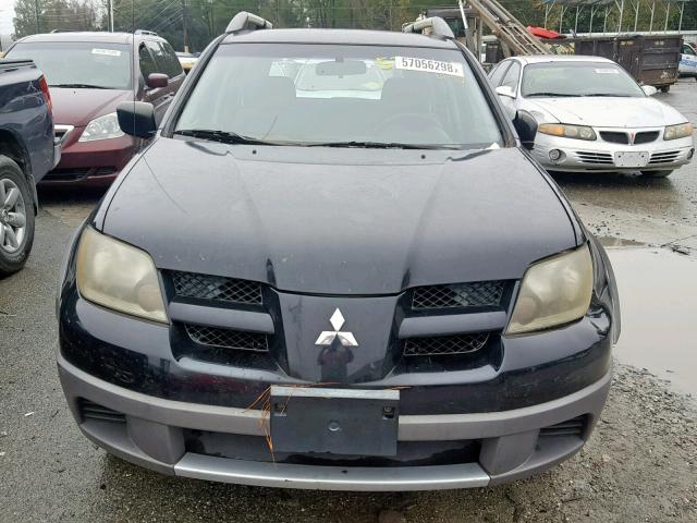 JA4LX31G13U052105 - 2003 MITSUBISHI OUTLANDER BLACK photo 9