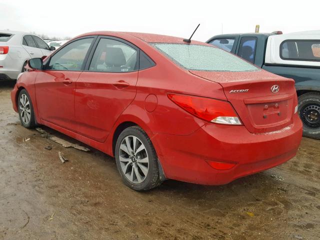 KMHCT4AE4HU339432 - 2017 HYUNDAI ACCENT SE RED photo 3