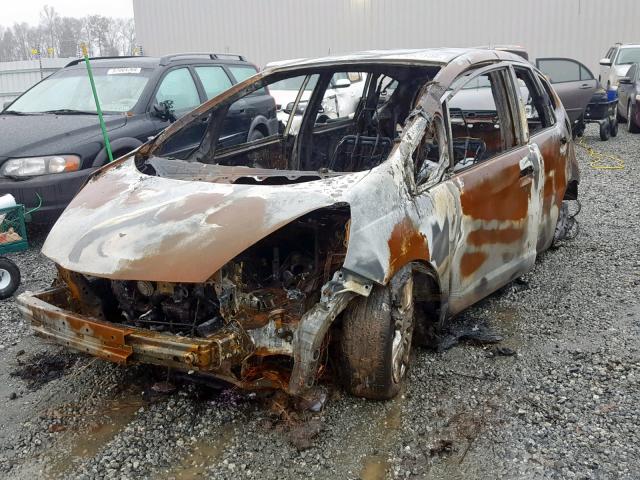 JHMGE8H42AS018204 - 2010 HONDA FIT SPORT BURN photo 2