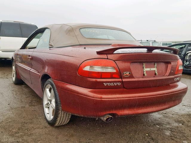 YV1NC53D2YJ012739 - 2000 VOLVO C70 TURBO RED photo 3