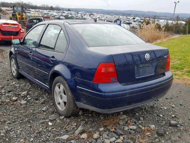 3VWSP69M62M107595 - 2002 VOLKSWAGEN JETTA GLS BLUE photo 3