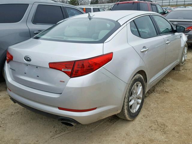 KNAGM4A70C5280447 - 2012 KIA OPTIMA LX SILVER photo 4